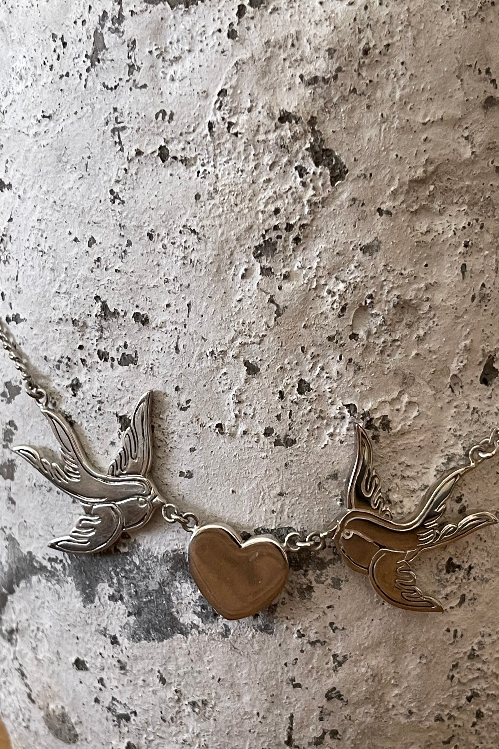 Bluebirds In Love Necklace