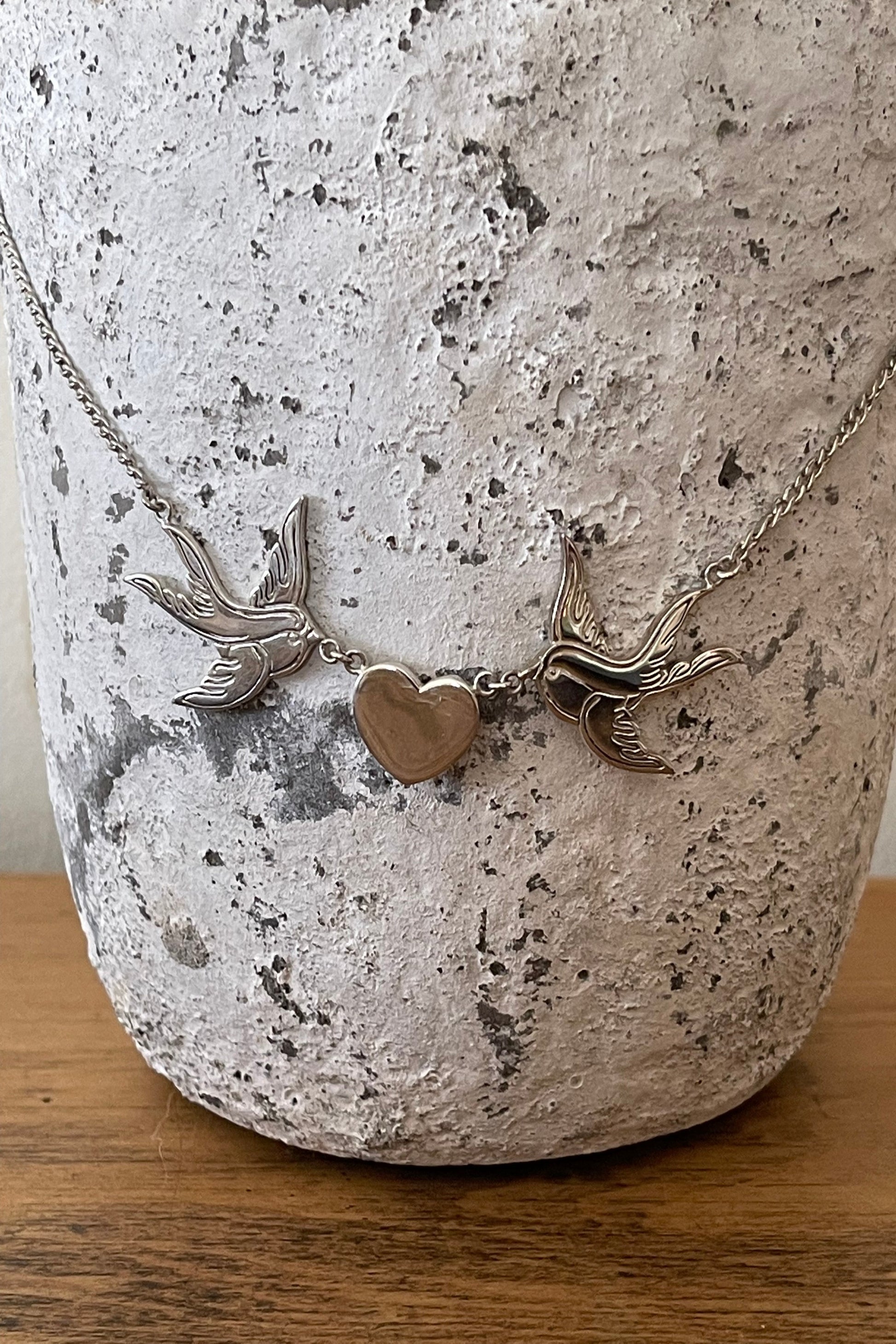 Bluebirds In Love Necklace