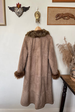 Vintage 1970s Reversible Shearling Afghan Coat