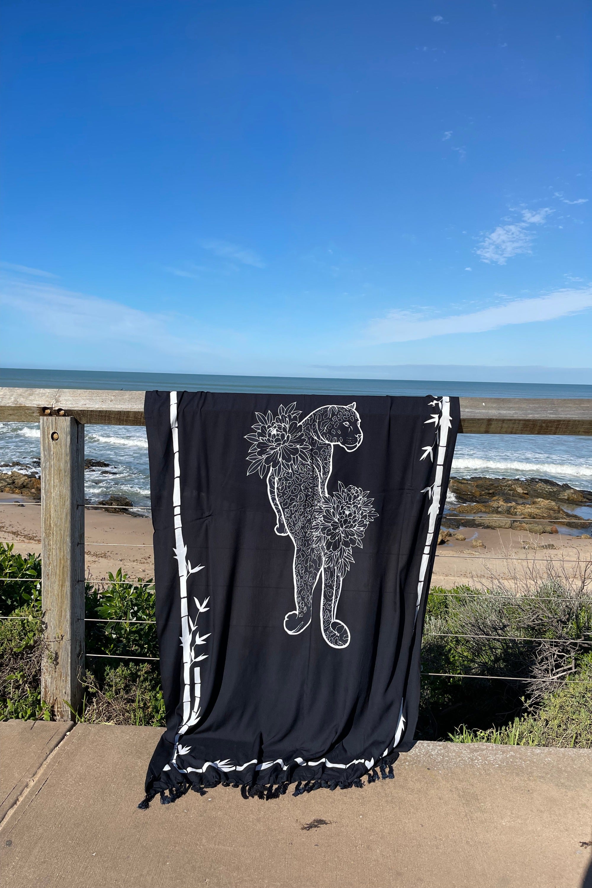 Thunder In Our Hearts Black - Extra Large Sarong