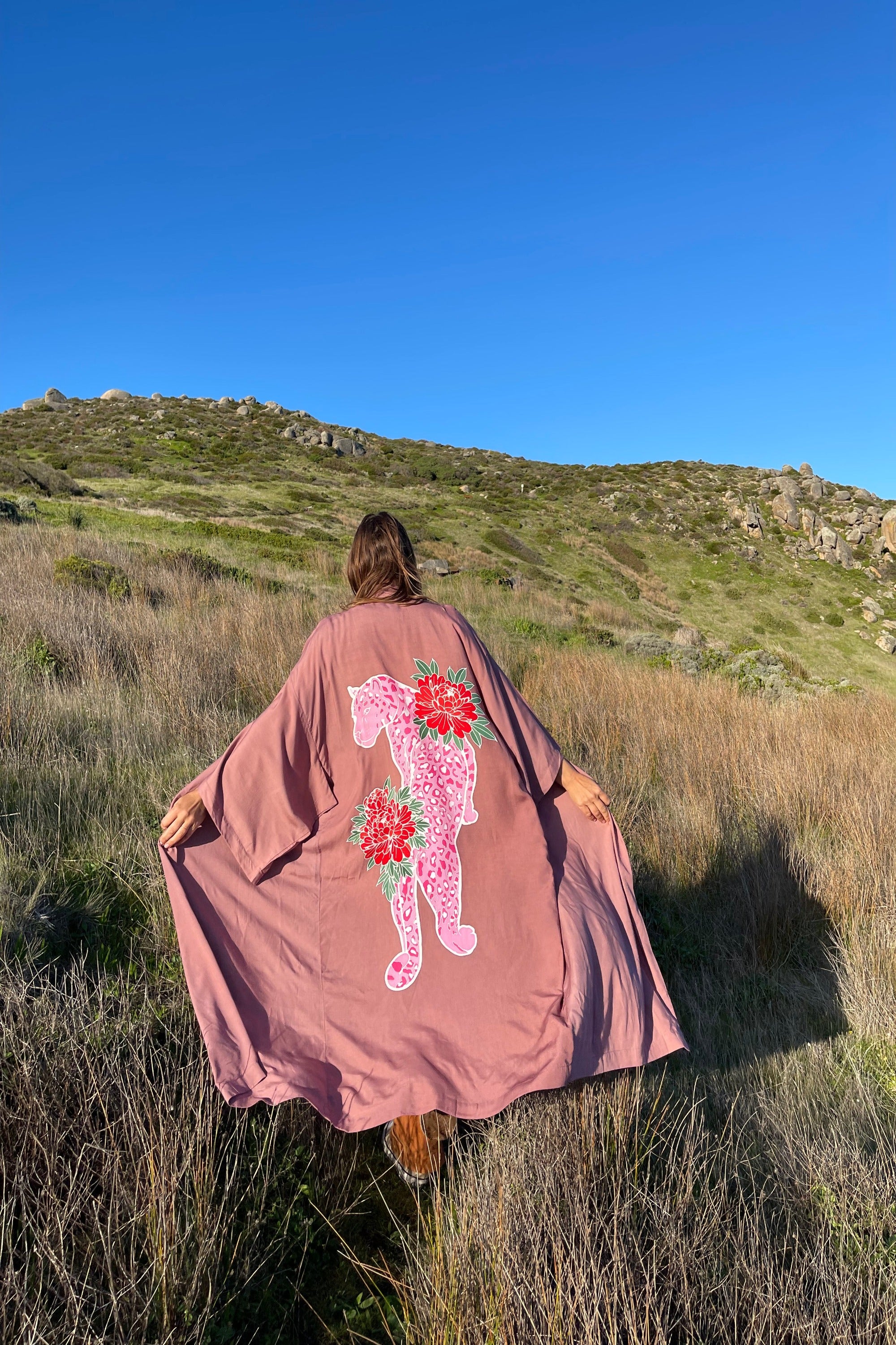 Thunder In Our Hearts Wide Sleeve Robe - Dusty Pink Rose