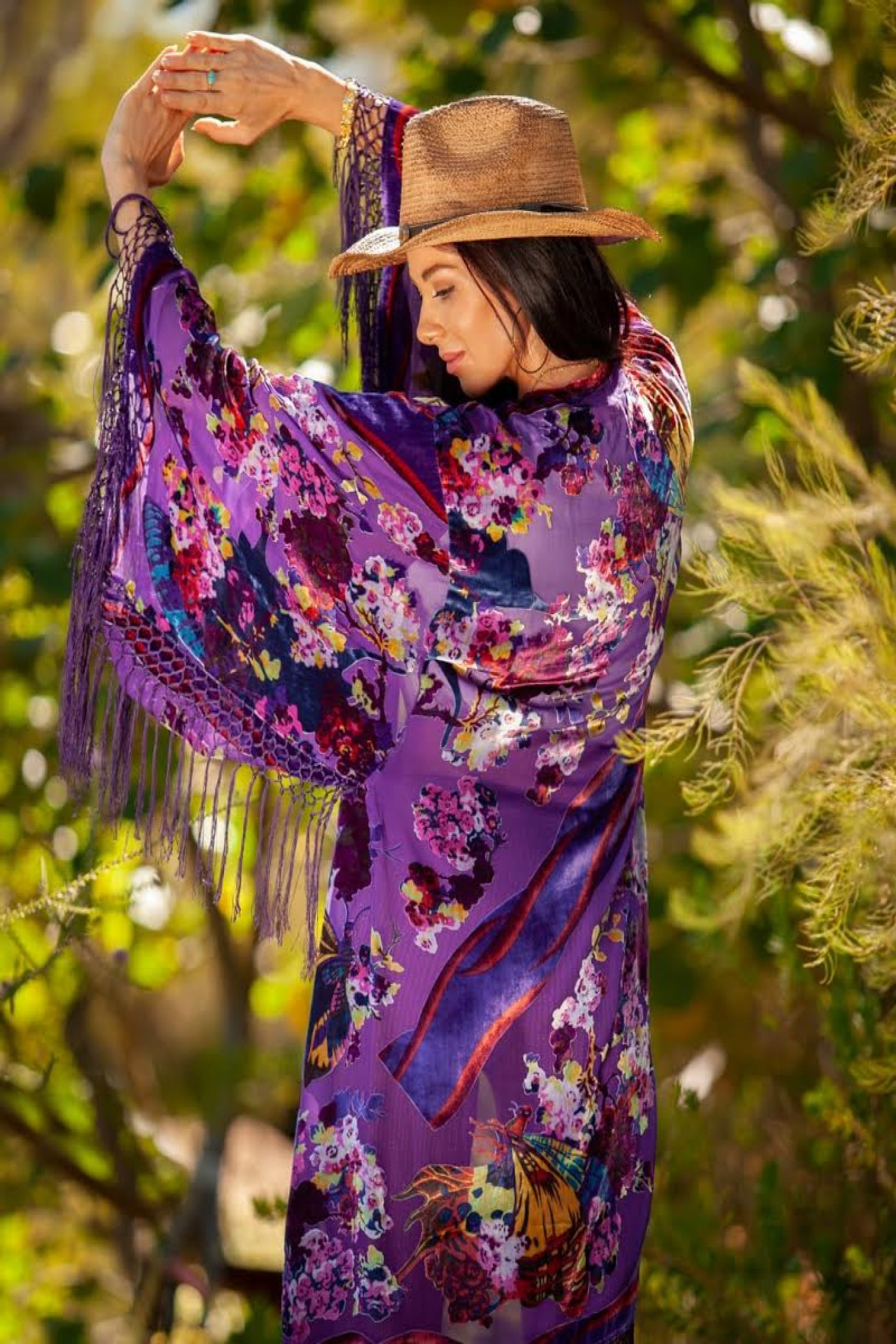 Butterfly Of The Night Wide Sleeve Robe