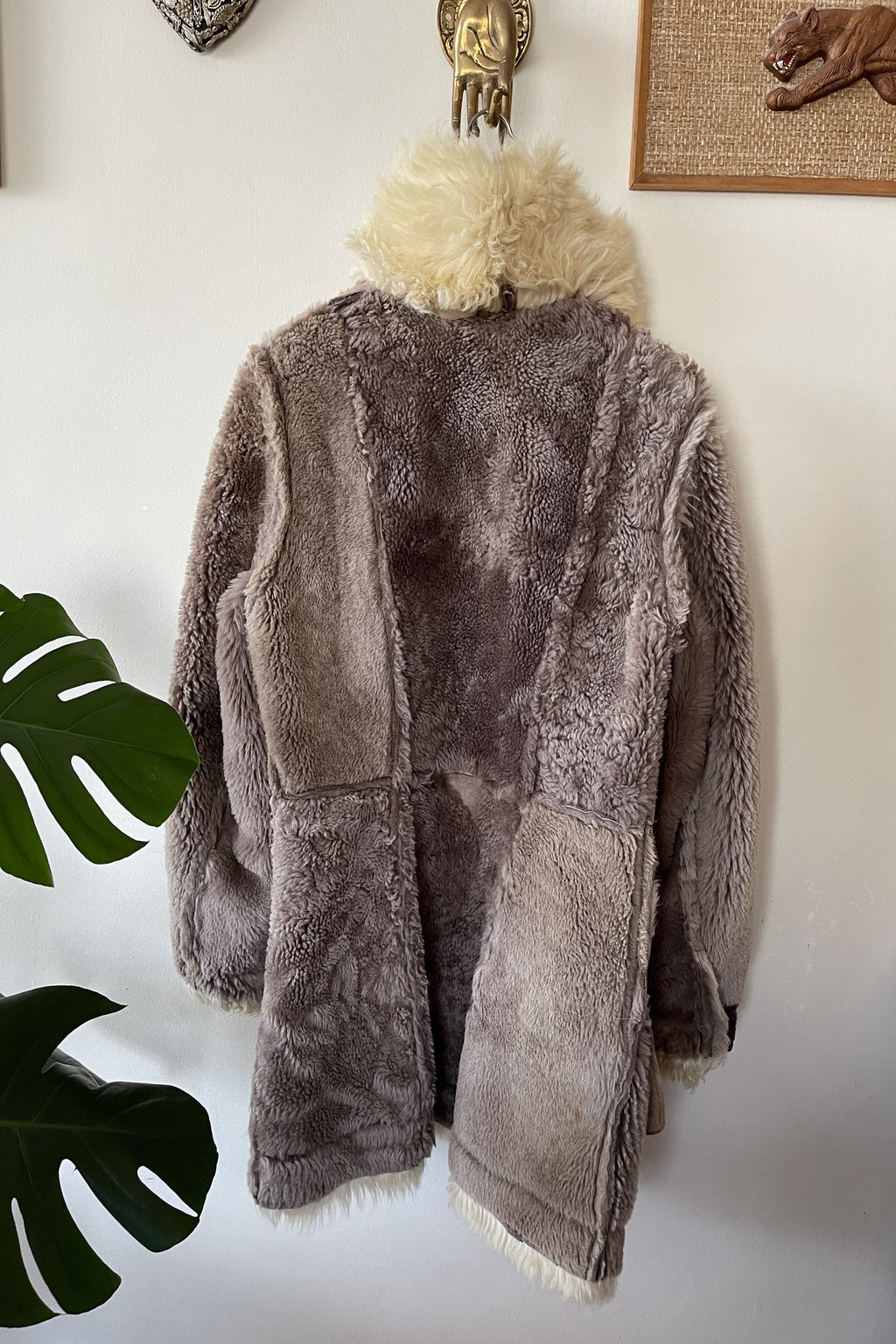 Vintage 1970s Shearling Afghan Duffle Coat