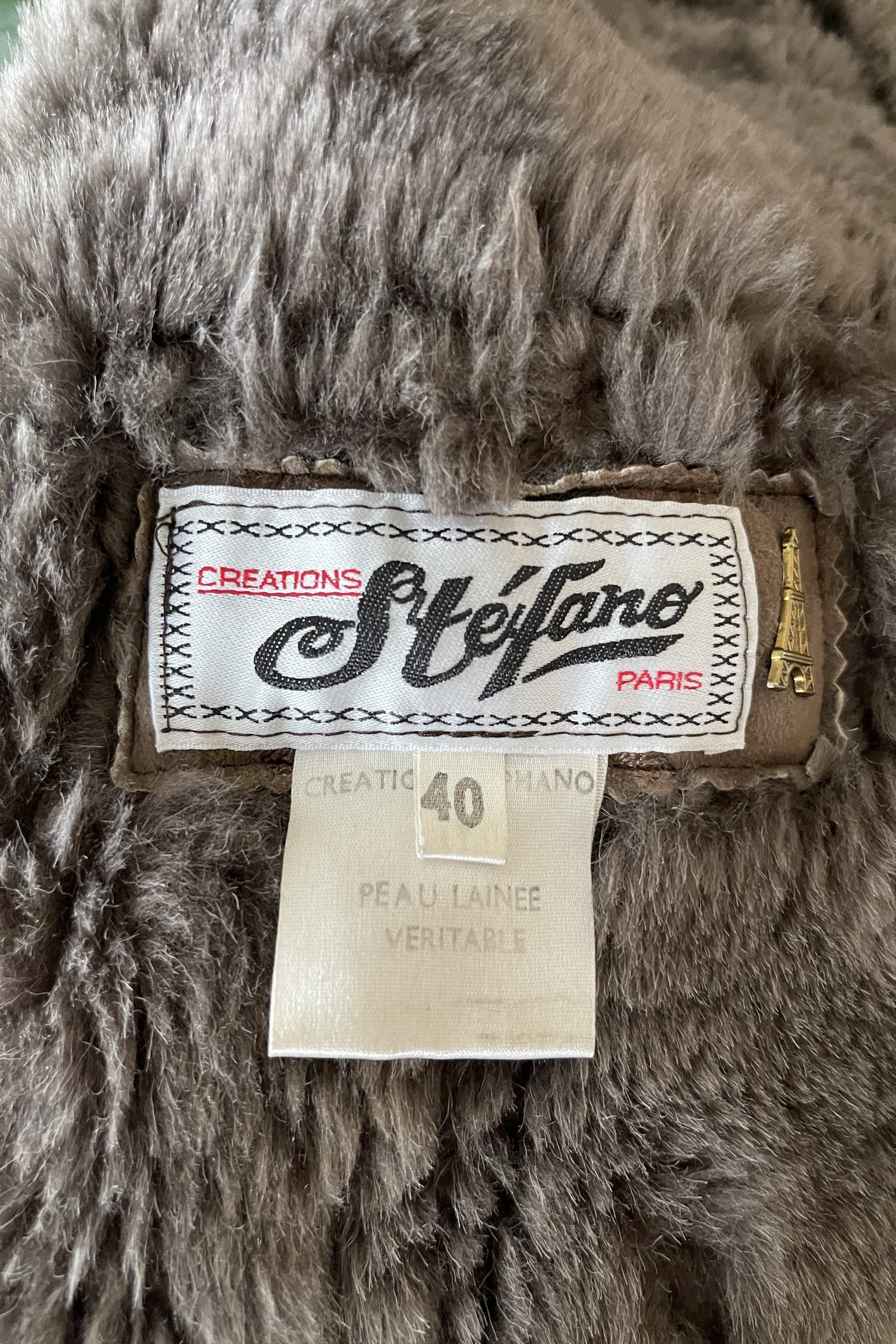 Vintage 80s Leopard Print Shearling Coat