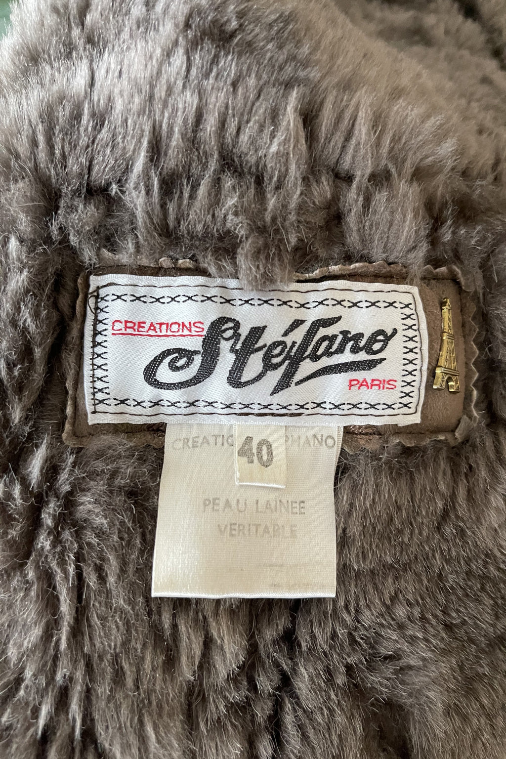 Vintage 80s Leopard Print Shearling Coat