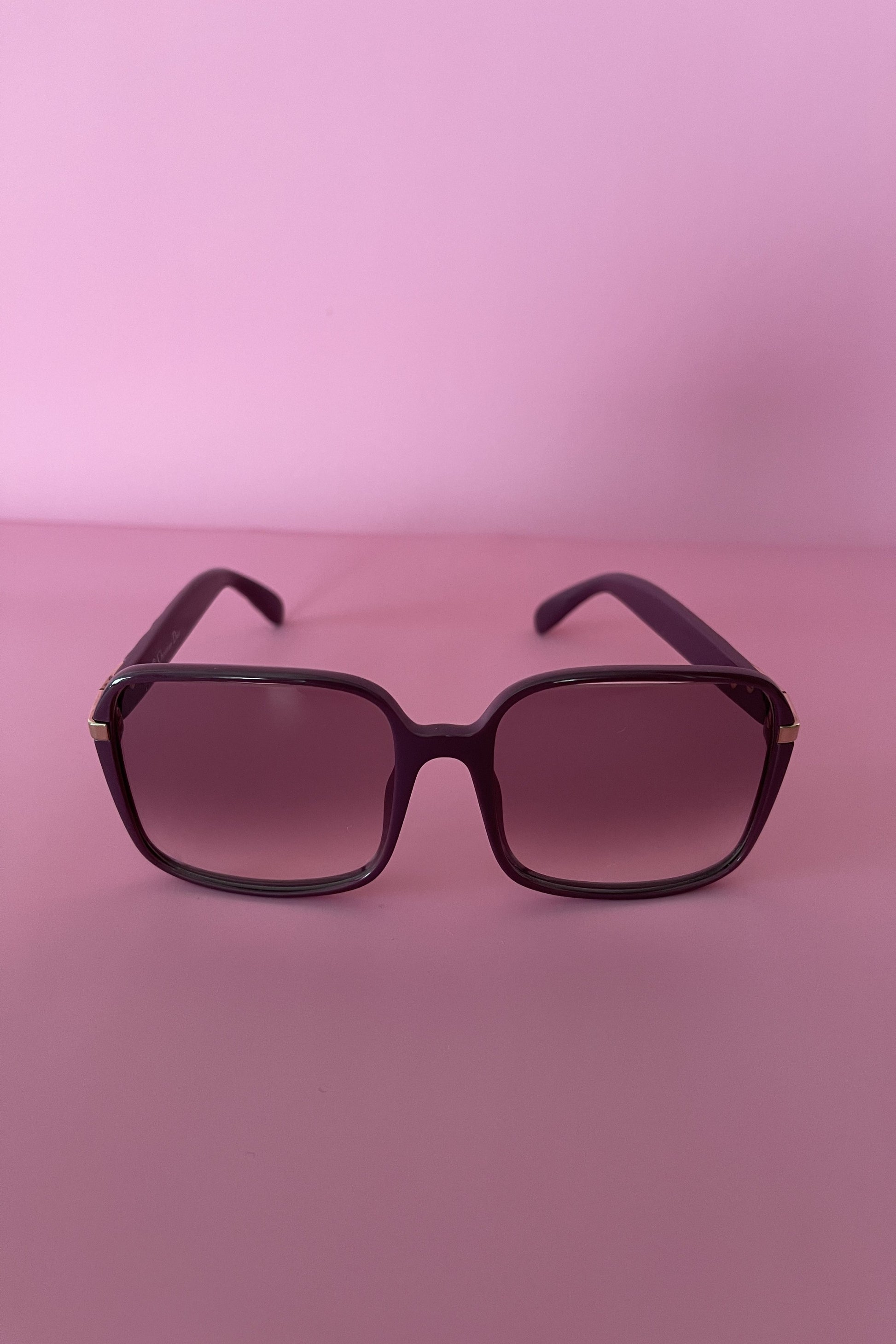 Vintage 1980s Christian Dior Purple Sunglasses 2318-80 DEAD STOCK