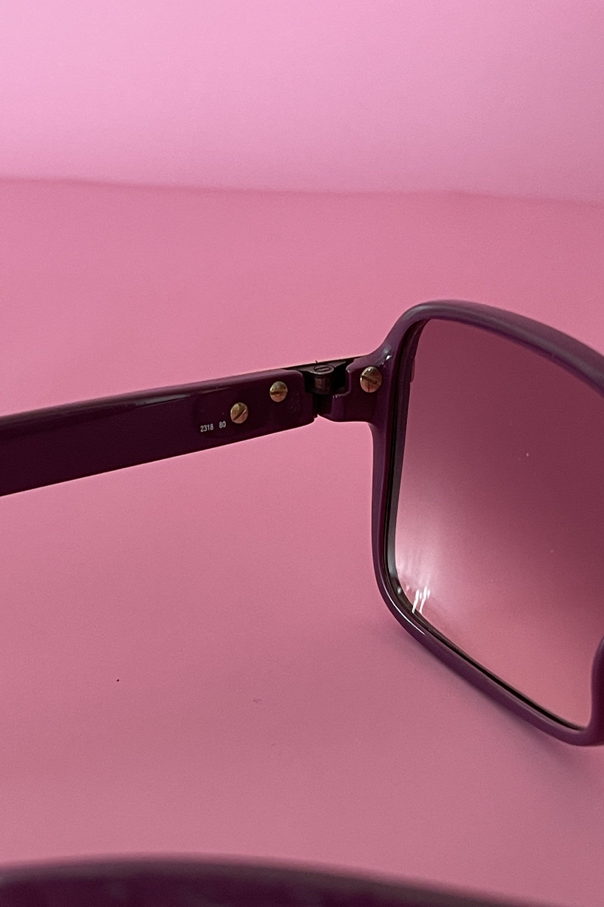 Vintage 1980s Christian Dior Purple Sunglasses 2318-80 DEAD STOCK