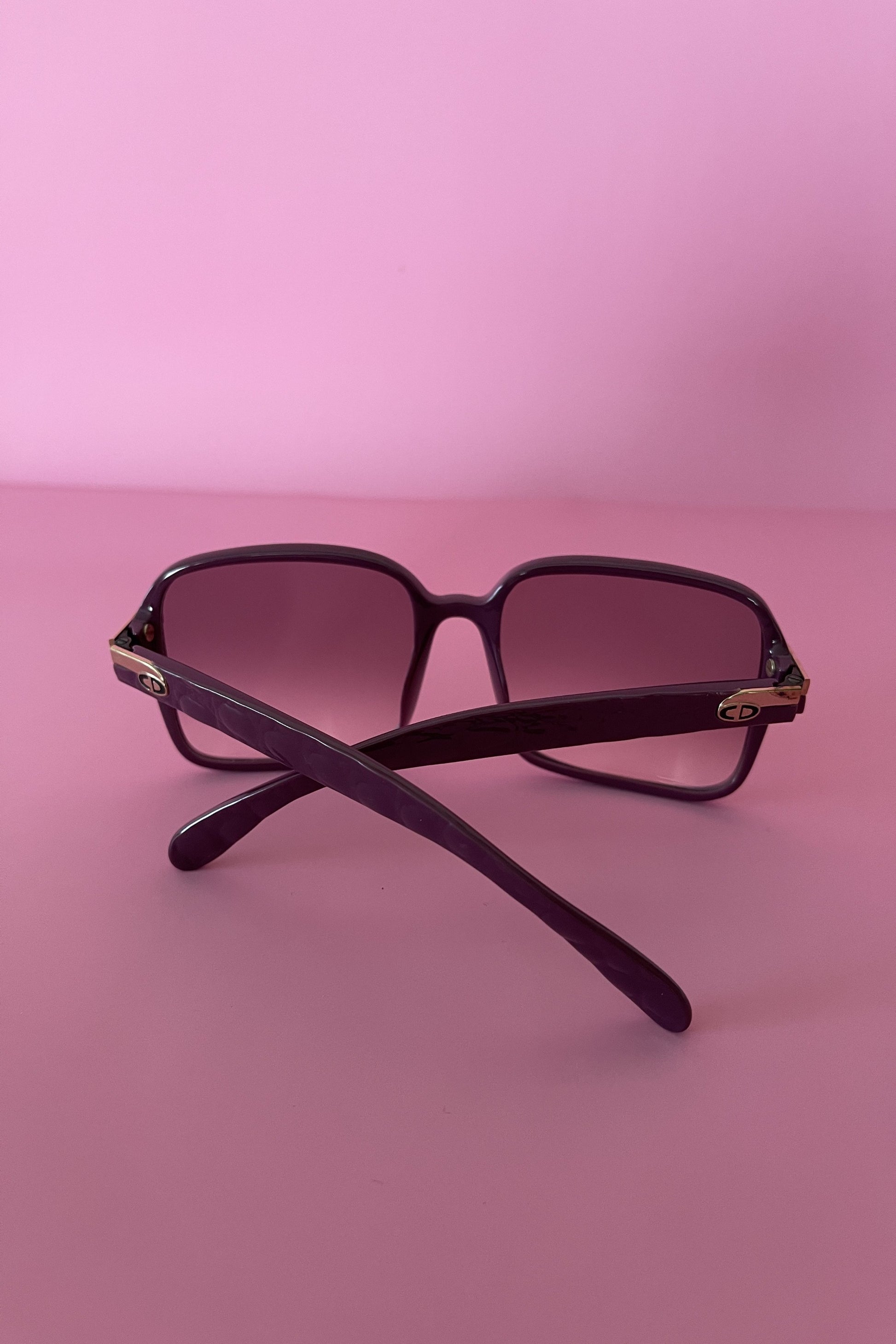 Vintage 1980s Christian Dior Purple Sunglasses 2318-80 DEAD STOCK