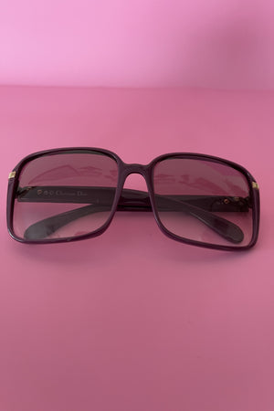 Vintage 1980s Christian Dior Purple Sunglasses 2318-80 DEAD STOCK