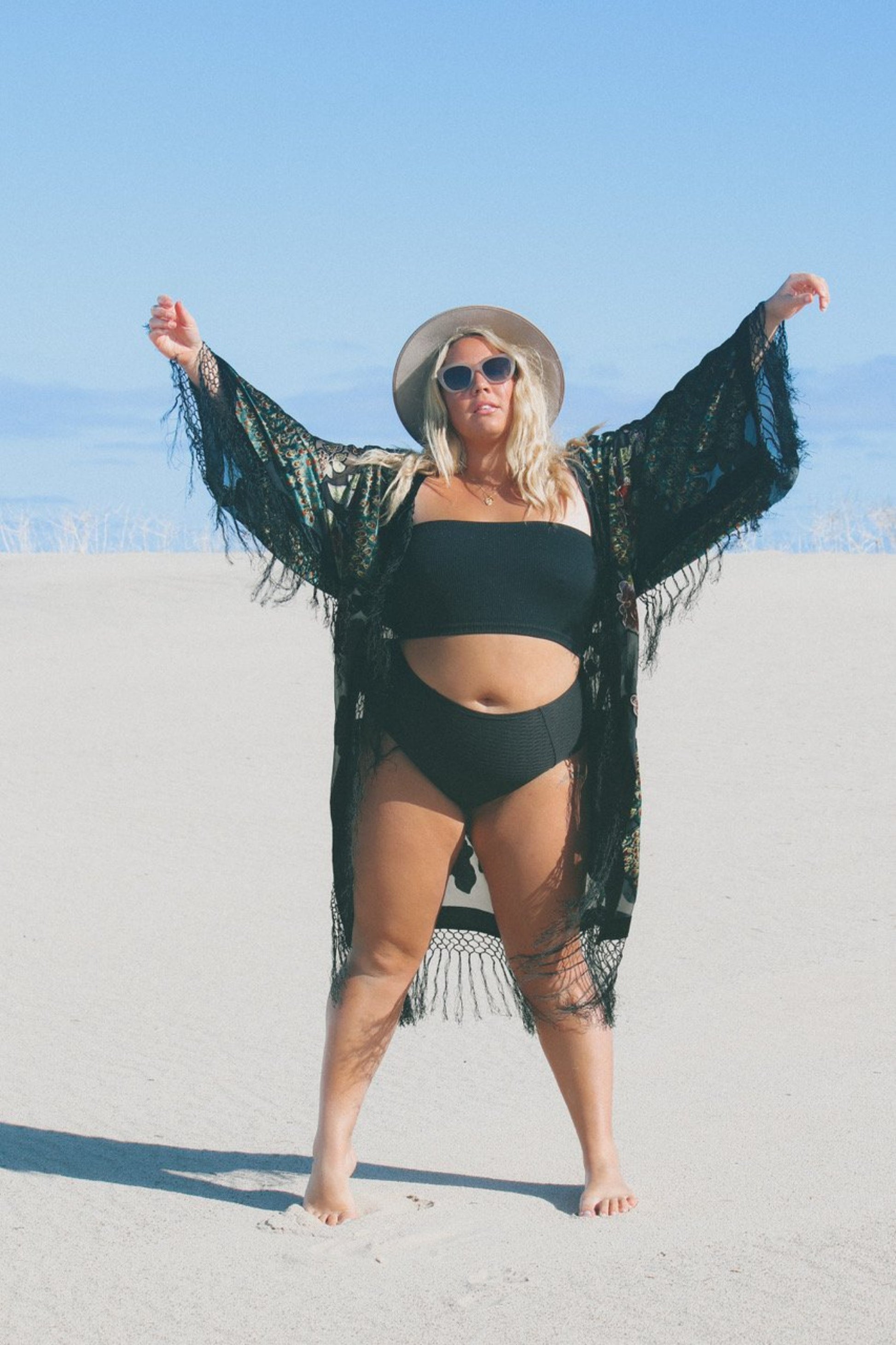 The Gilded Cage Black - Wide Sleeve Robe
