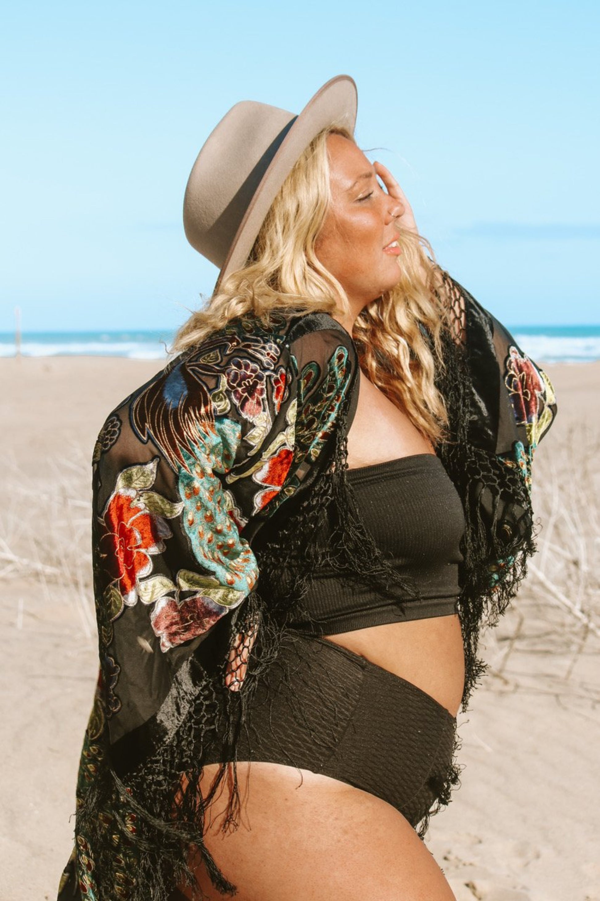 The Gilded Cage Black - Wide Sleeve Robe