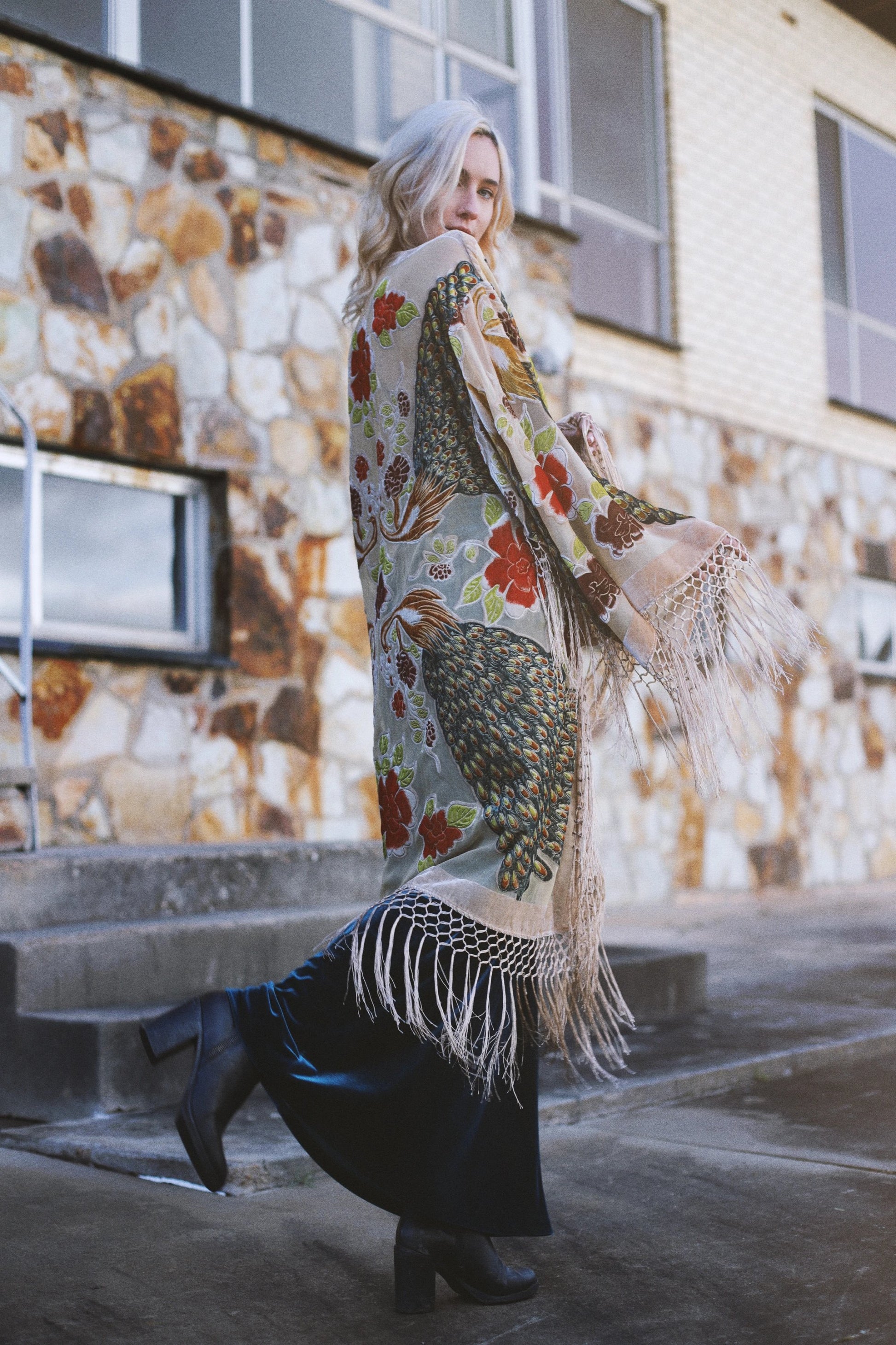 The Gilded Cage Beige - Wide Sleeve Robe