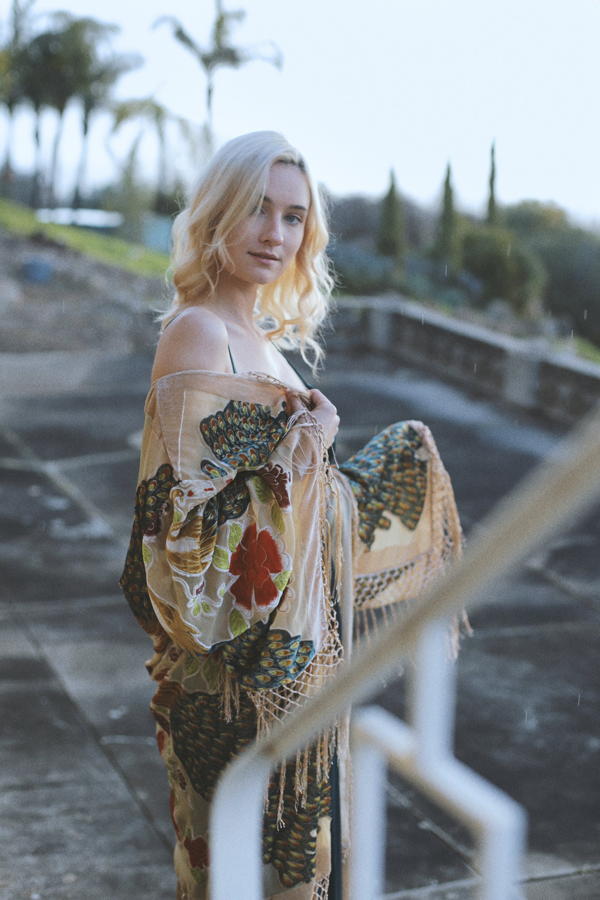 The Gilded Cage Beige - Wide Sleeve Robe