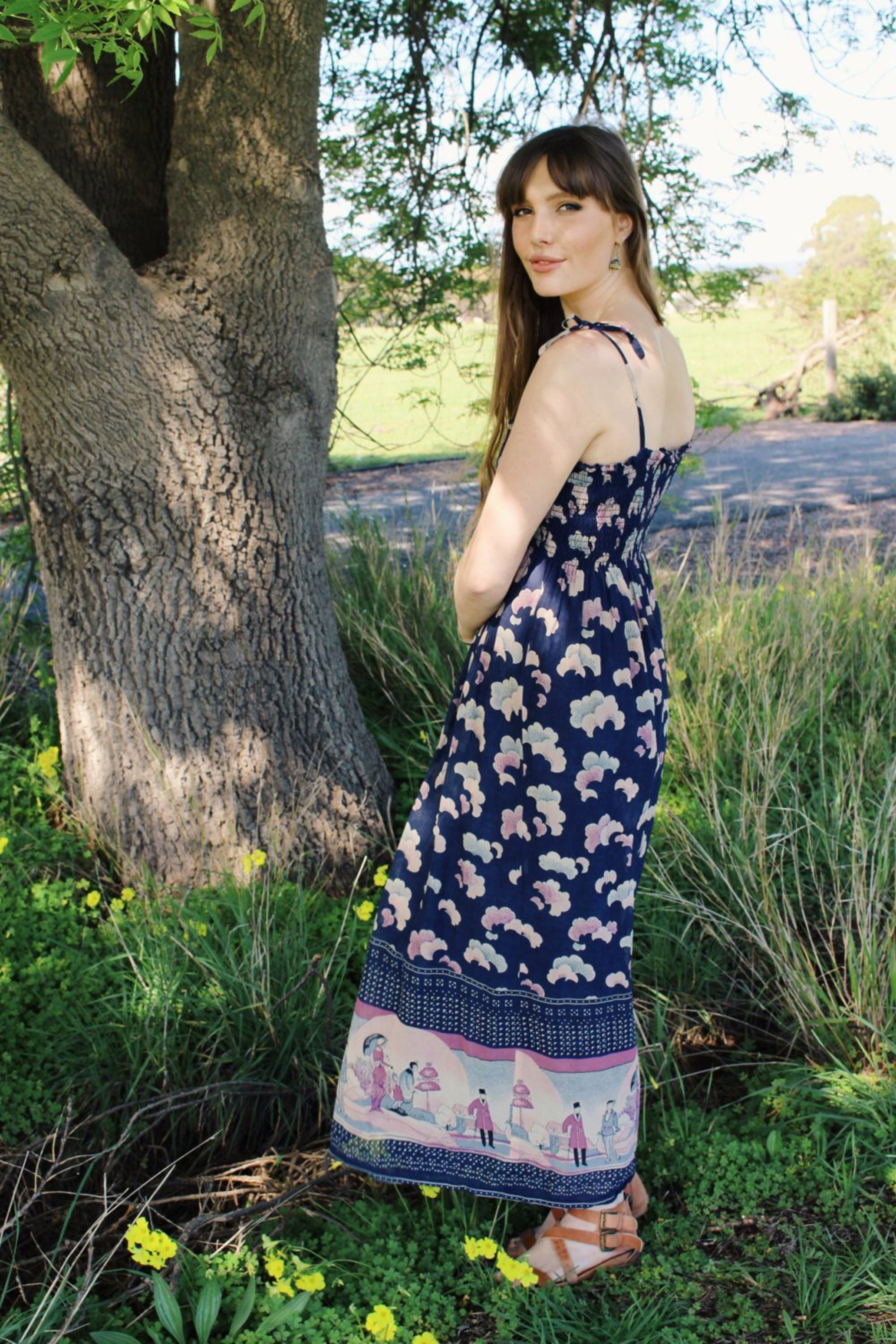 Bohemian Womens Maxi Dresses - Boho Hippie Gypsy Maxi Dresses -Bohemian Festival Long Dress - Downton Abbey Dresses - Boho Cotton Maxi Dress