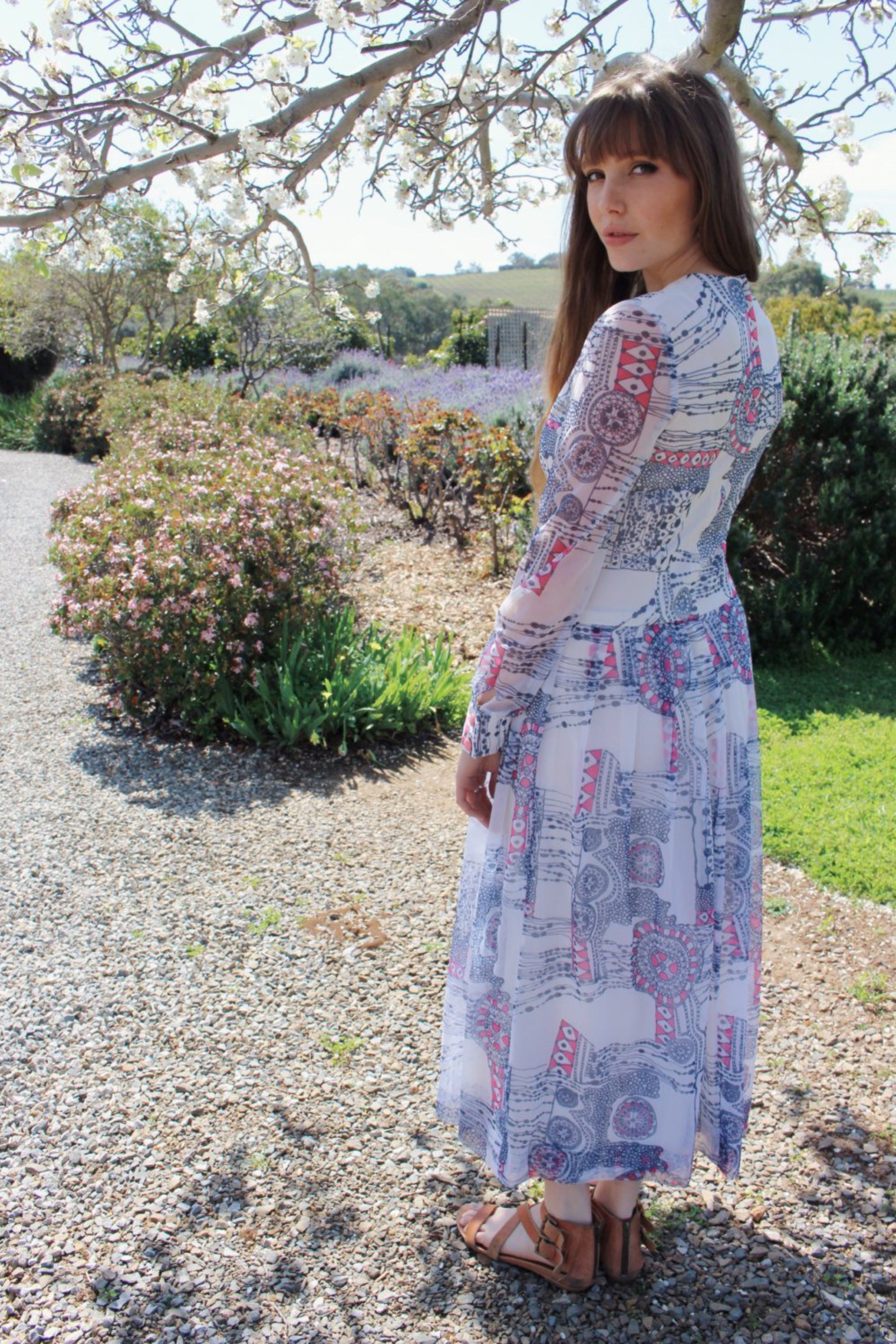 Romantic Wedding Dresses - Long Sleeve Boho Dresses - Bohemian Festival Long Dress - Hippie Wedding Dress - Floral Maxi Dress Wedding