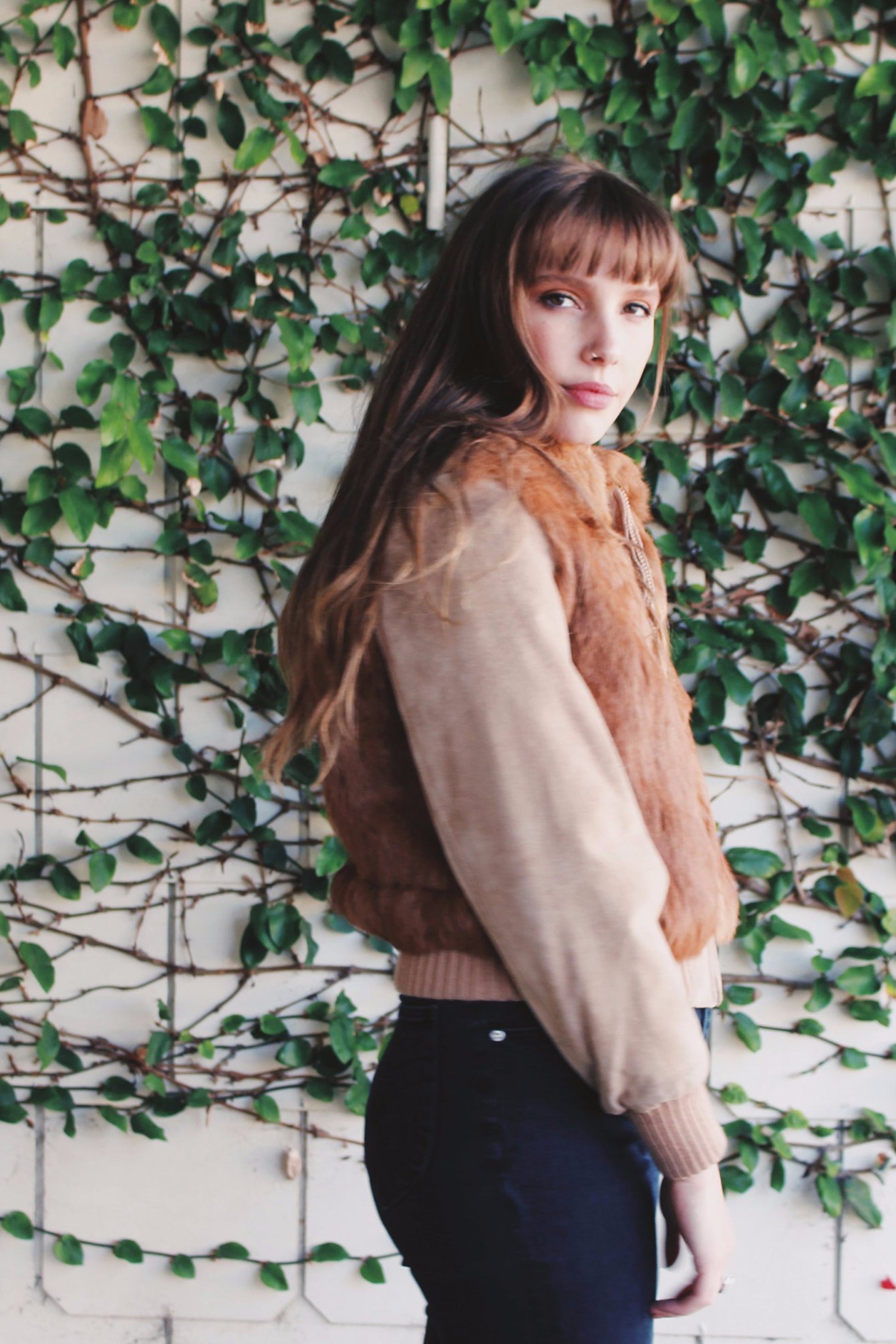 Festival Fur Coat - Bomber Jacket - Bomber Jacket For Women - Vintage Gypsy Jacket - Burning Man Fur Coat - Bohemian Fur Coat - Rabbit Fur