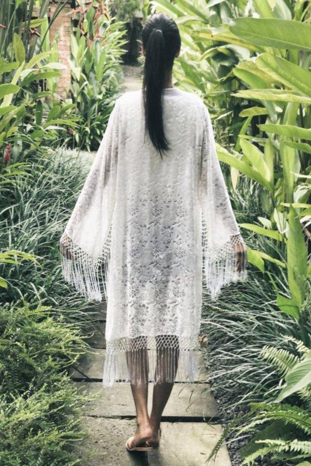 Bohemian Kimono For The Beach - Honeymoon Kimono - Luxury Silk Kimono Robes - White Gift For Wife - Summer Kimono Robe - Kimono For Vacation