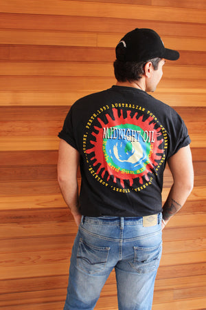 90s Grunge Tshirt - Concert Tees Vintage - Vintage Inspired Tee - Men Festival Clothes - Grunge Print Tshirt - Midnight Oil T-shirt