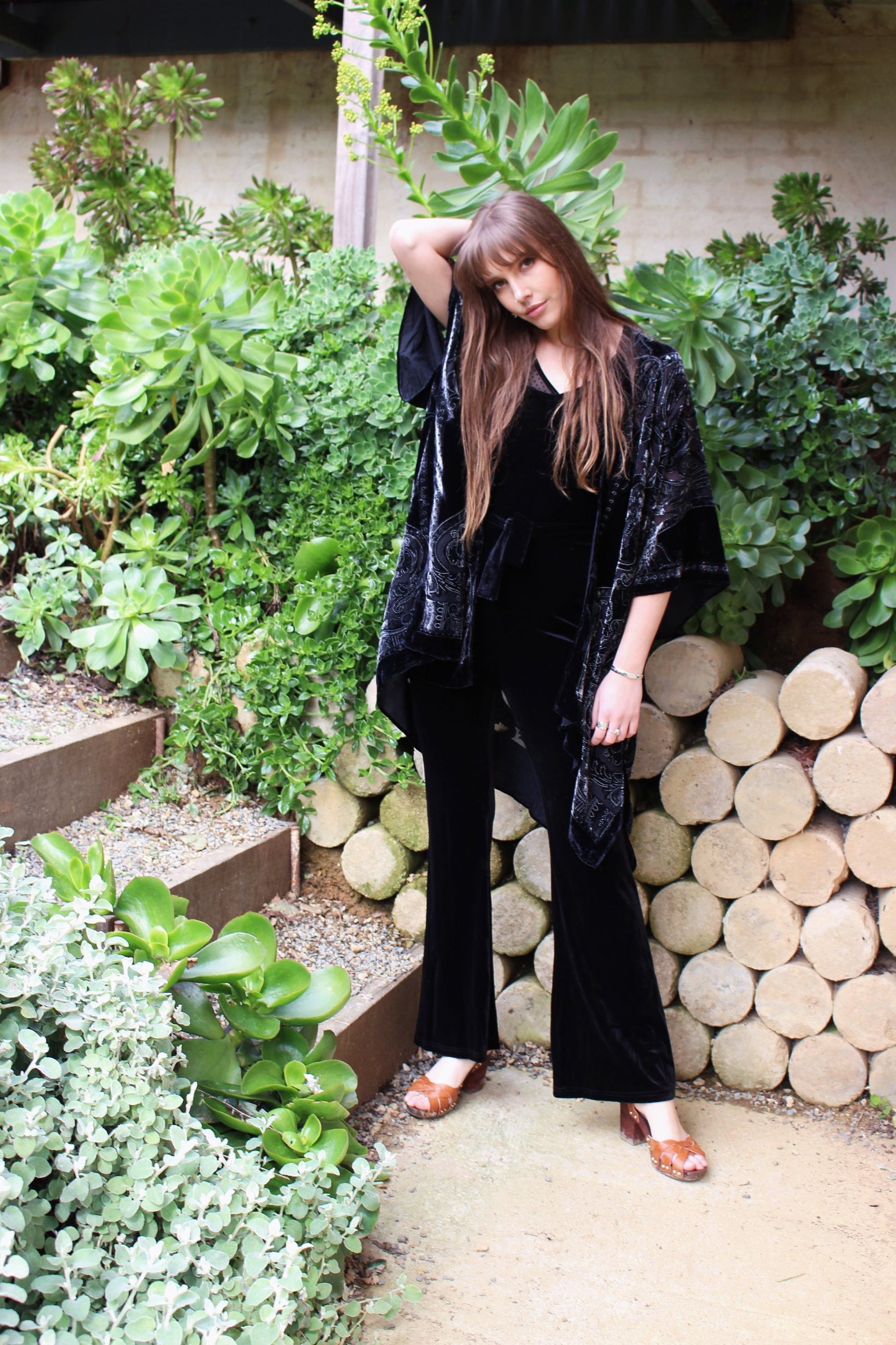 Boho Kimono Cardigan - Boho Velvet Kimono - Short Kimono Robe - Velvet Poncho - Kimono Jacket Black - Kimono Jacket Plus Size - Gift For Her