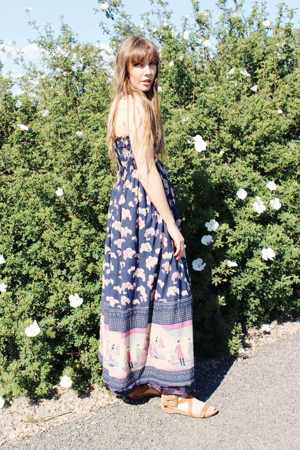 Bohemian Womens Maxi Dresses - Boho Hippie Gypsy Maxi Dresses -Bohemian Festival Long Dress - Downton Abbey Dresses - Boho Cotton Maxi Dress