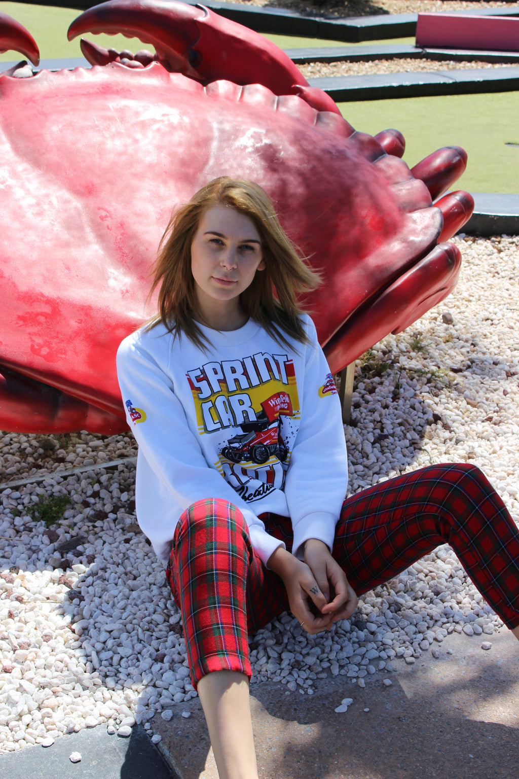 Boyfriend Gift Ideas Valentines Day - Vintage Inspired Sweatshirt - Men Festival Clothes - Sprint Cars - Sprint Car Racing - Clothing-Gift