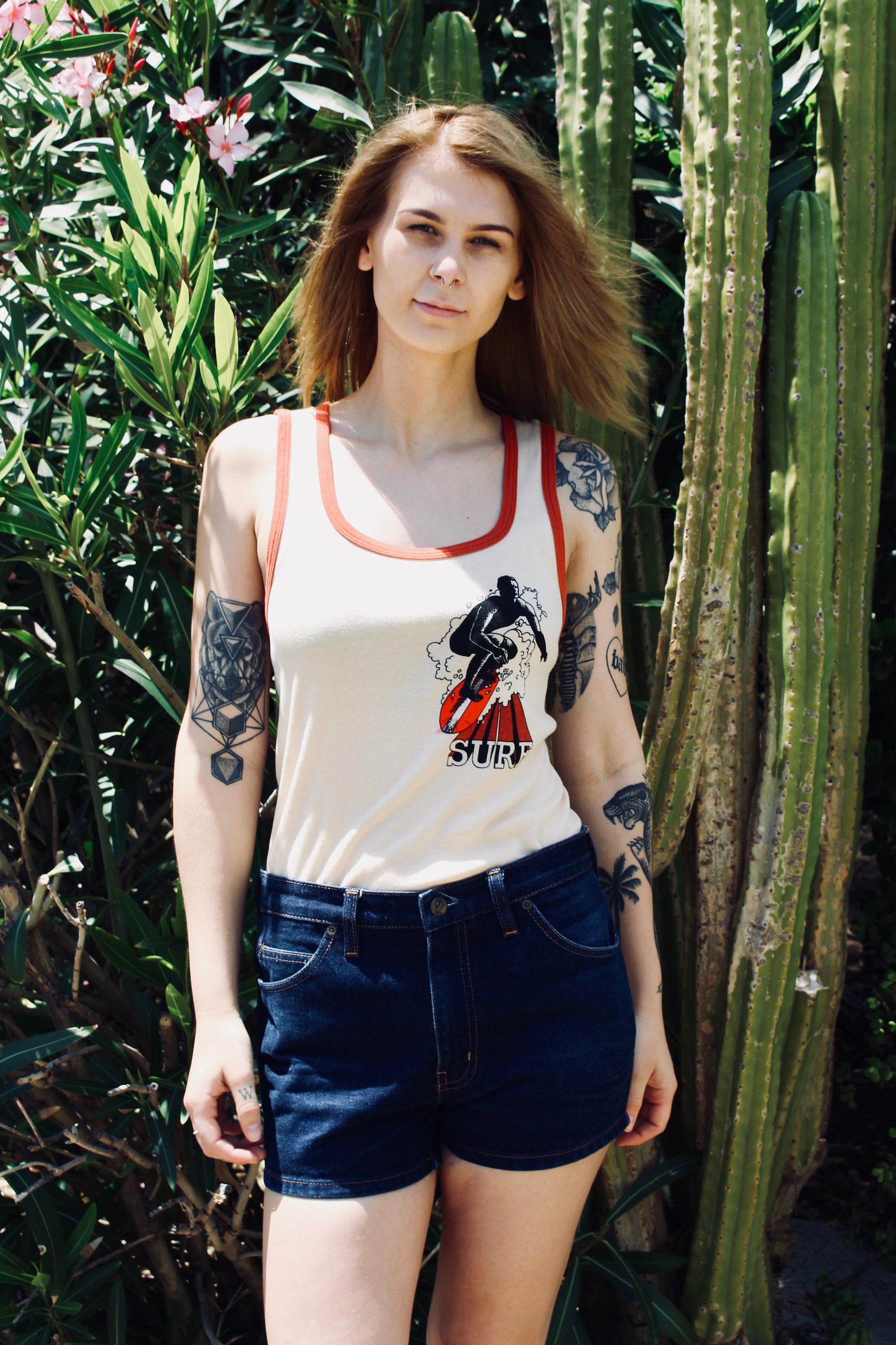 Bohemian Girlfriend Gift - Gift-For-Him - Tumblr Grunge T-shirt - Festival Clothes Men - Soft Grunge Tee - Surfer  -  Tank Top