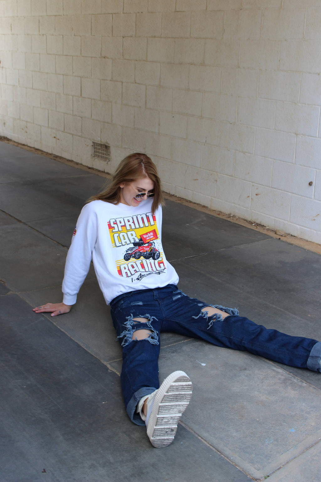 Boyfriend Gift Ideas Valentines Day - Vintage Inspired Sweatshirt - Men Festival Clothes - Sprint Cars - Sprint Car Racing - Clothing-Gift