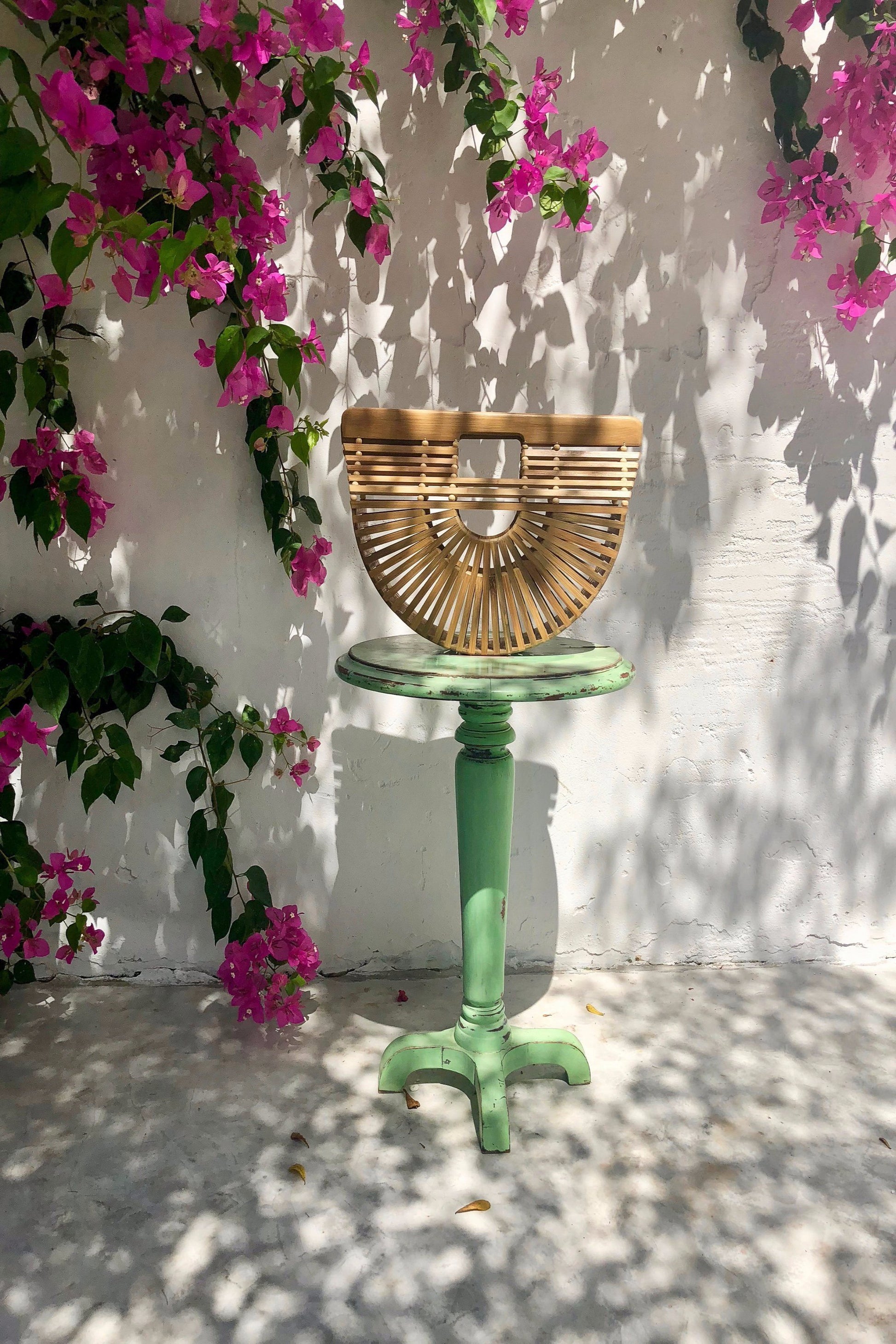 Bamboo Bag - Boho Ethnic Bag - Unusual Gifts For Women - Ark Bag - Half Moon Bag - Rattan Bag - Oversized Bag - Vegan Clutch Purse