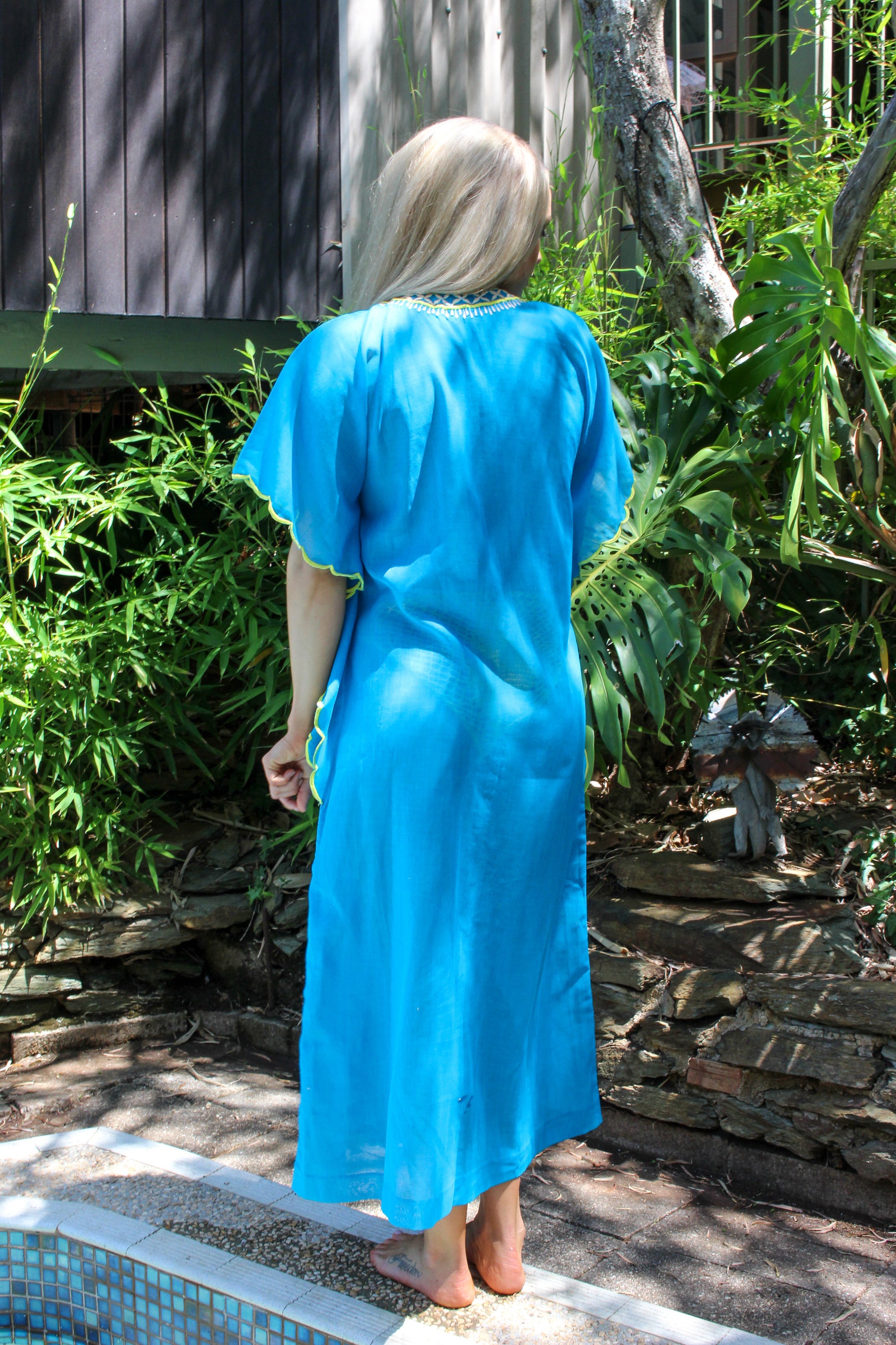 Bohemian Kaftan Dresses - Caftan Dress - Boho Kaftan Dresses - Ethnic Kaftan Dresses - Embroidered Bohemian Dresses - Kaftan For Honeymoon
