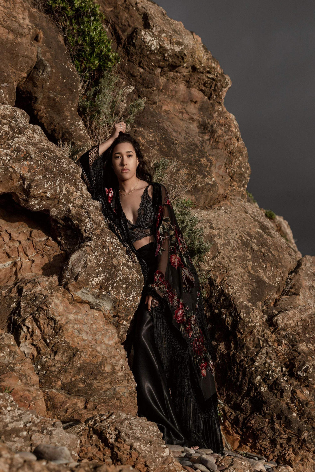 Boho Bridal Kimono Robe - Burnout Velvet Kimono - Fringed Velvet Kimono - Plus Size Kimono - Swimsuit Coverup - Boho Kimono  - Silk Kimono