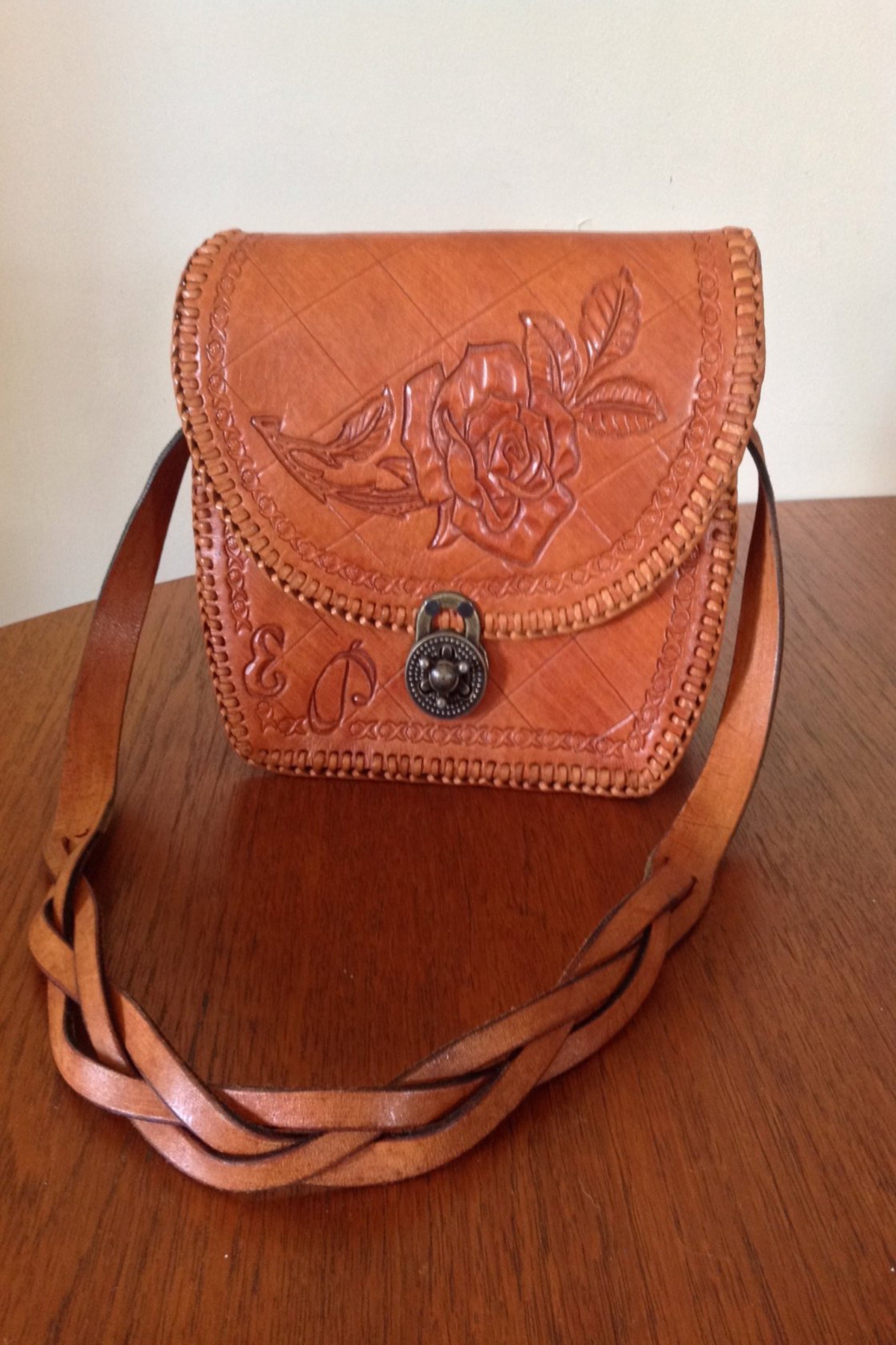 Girlfriend Bohemian Gift - Bohemian Sister Gift - Bag Everyday Womens - Leather Day Bag For Her - Leather Work Tote - Tooled Leather