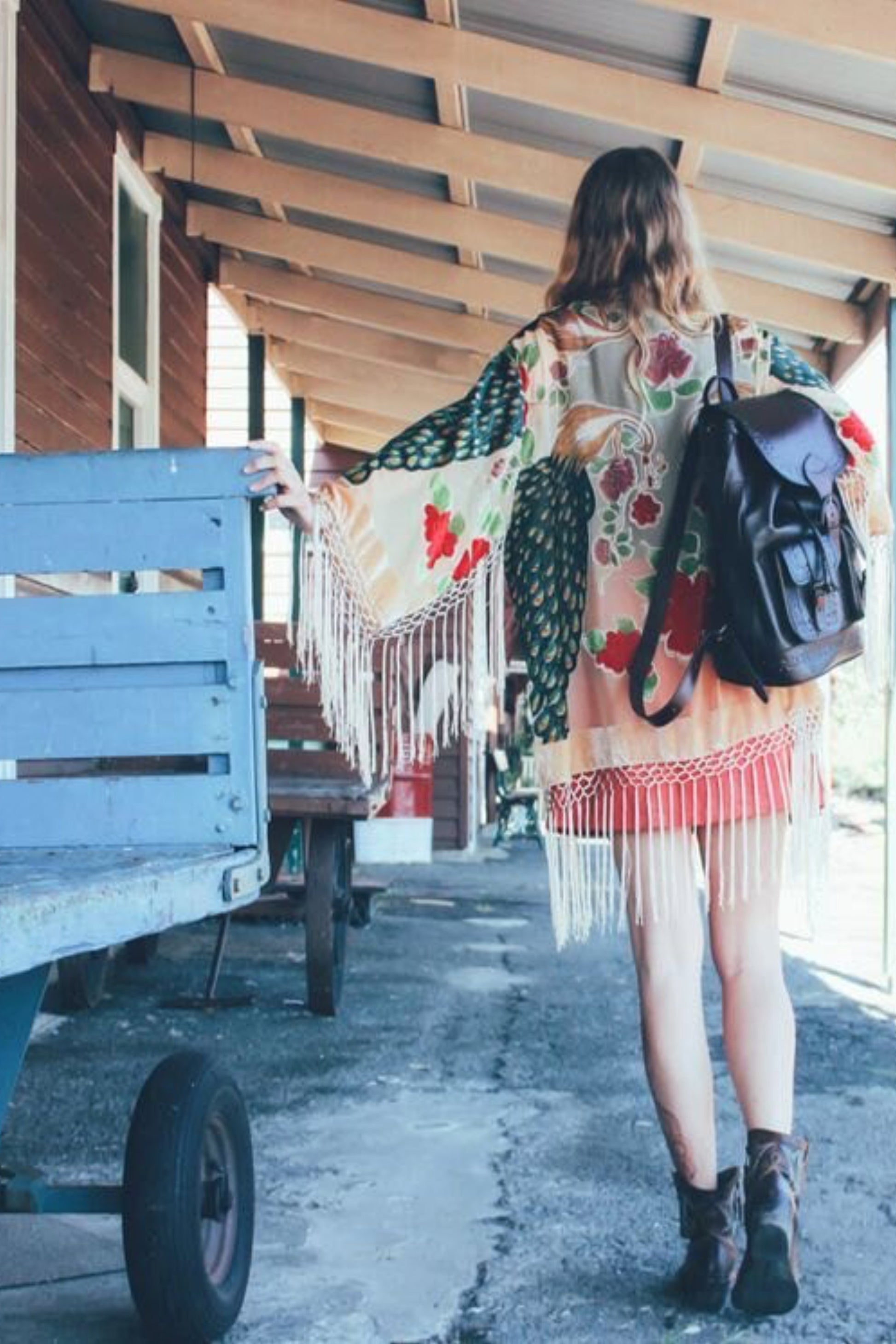 Gypsy Velvet Kimono - Fringe Kimono Jacket - Festival Kaftan Kimono - Hippie Festival Kimonos For Women - Bohemian Wife Clothing Gift