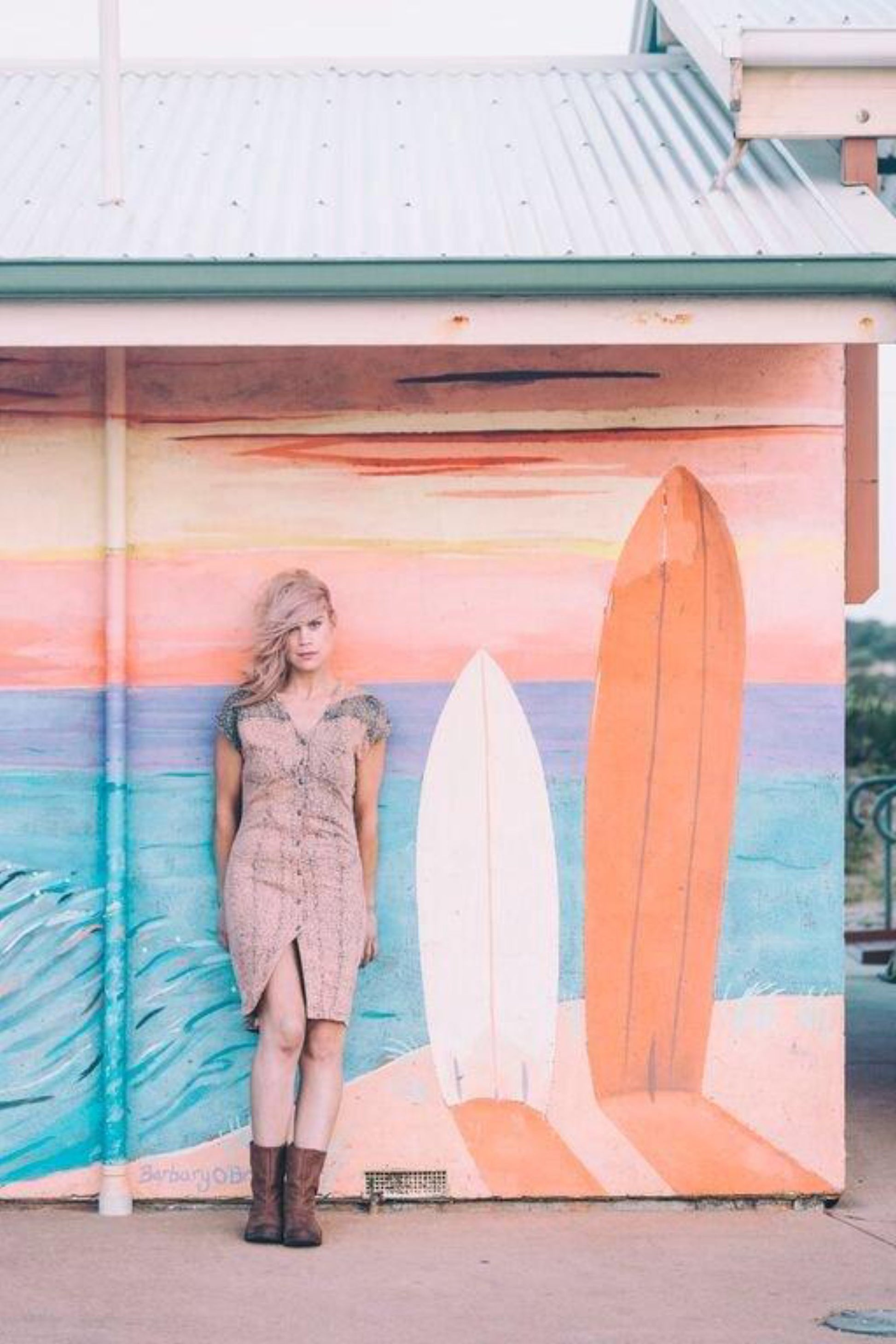 Boho Gypsy Style Dresses - Body-Con With Sleeves - Bohemian Festival Mini Dress -  Midi Dress For Wife - Acid Wash - Spring Pencil Dress