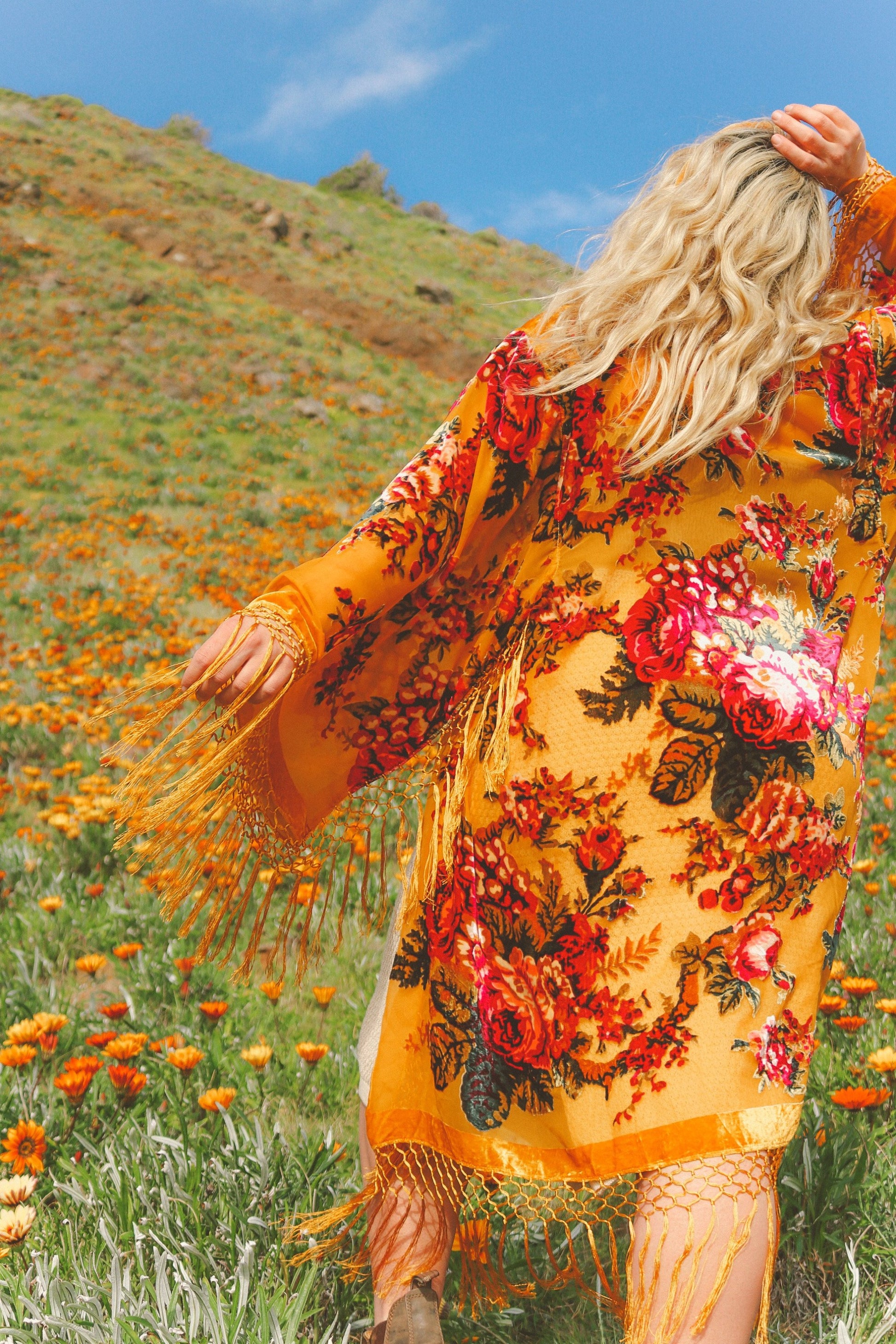 Little Lies Honey Mustard - Wide Sleeve Robe