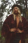 Only Lovers Left - Wide Sleeve Robe in Port