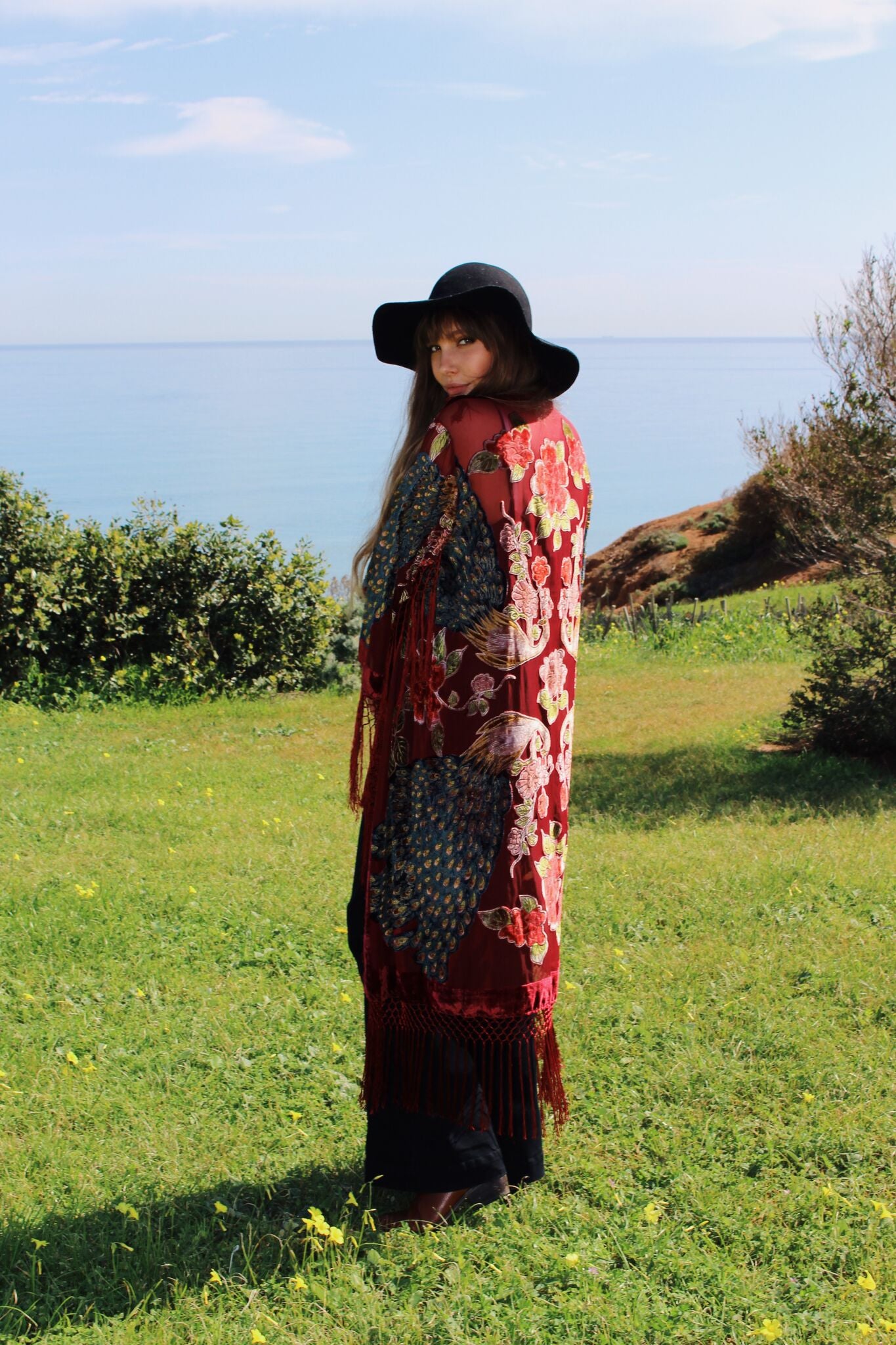 The Gilded Cage Red - Slim Sleeve Robe